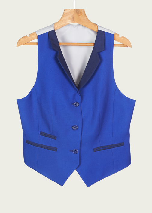 field-grey-female-tailored-blue-waistcoat-royalexchange-danddlondon