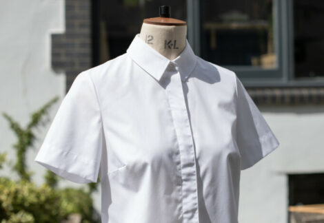 Relaxed Fit Short Sleeve Shirt in White