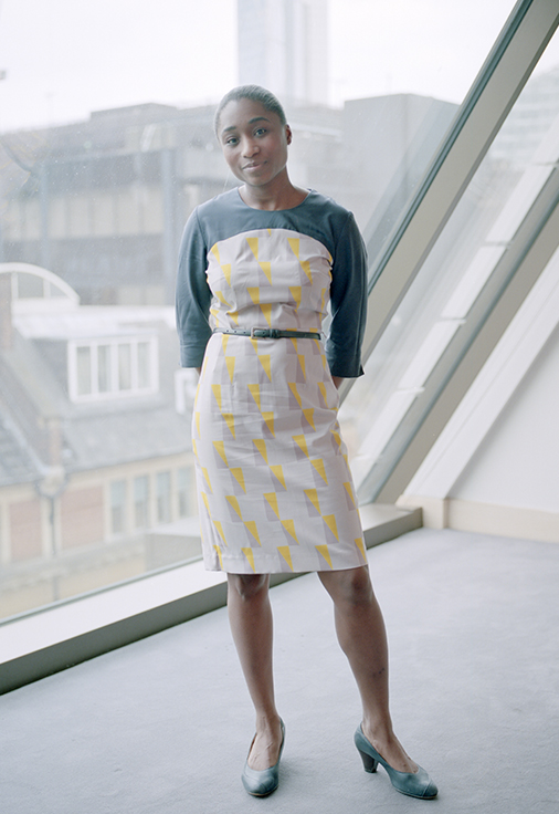 field-grey-female-uniform-printed-dress-bespoke-tailoring-hospitality-southplacehotel-danddlondon