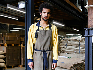 Allpress Dalston aprons designed by Field Grey, London, UK