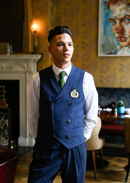 Home House uniforms designed by Field Grey, a bespoke uniform design agency in London, UK.